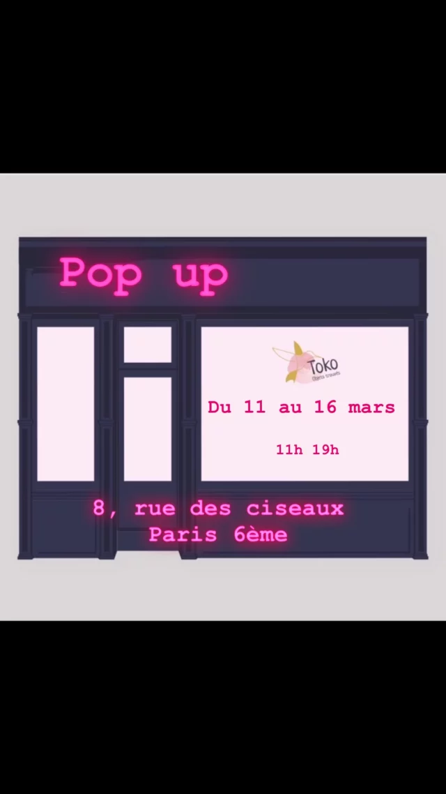 L’Inde en plein coeur de St Germain des Près ! 
Toko revient dans le quartier de St Germain des Près dans une nouvelle boutique, idéalement située pour votre shopping. Je vous attends pour vous faire découvrir mes dernières trouvailles et créations... 

Ça va se passer, au 8 rue des Ciseaux, Paris 6 ème, du Mardi 11 mars de 11h00 à 19h00 jusqu’au Dimanche 16 mars de 11h à 15h.😉